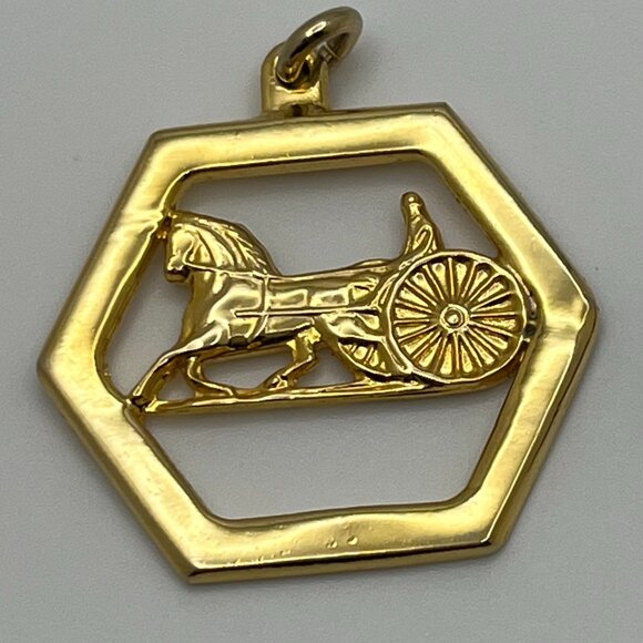 Pre-loved Vintage Celine Gold Tone Pendant Charm - Picture 1 of 3